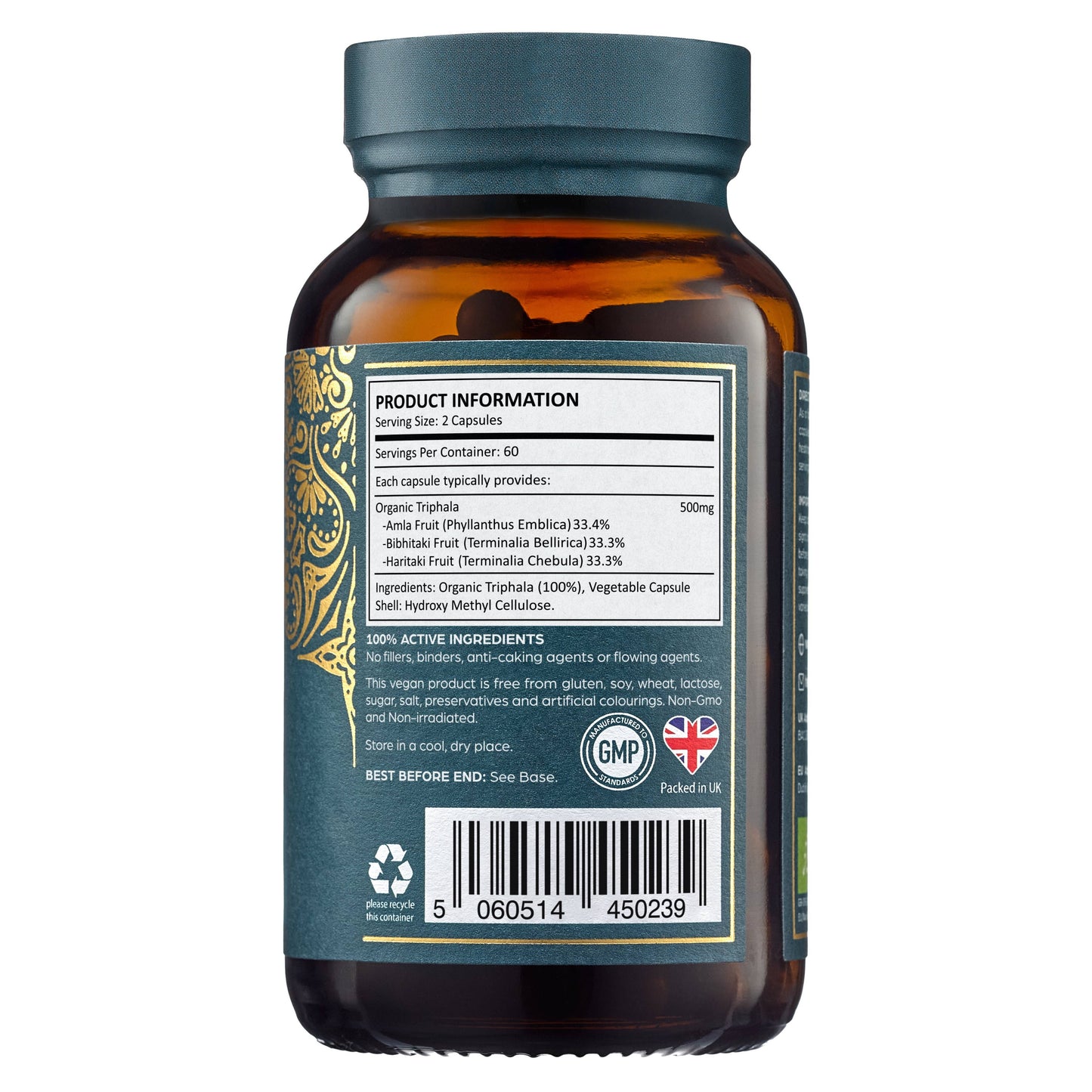 Organic Triphala | 120 Vegan Capsules