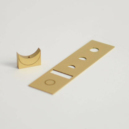 Brass Palo Santo & Incense Holder – Moon Phase Design