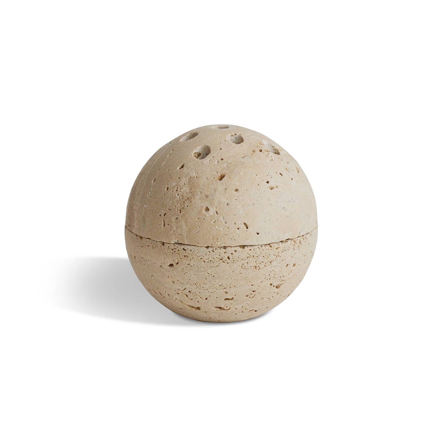 Travertine Sphere Incense & Smudging Burner