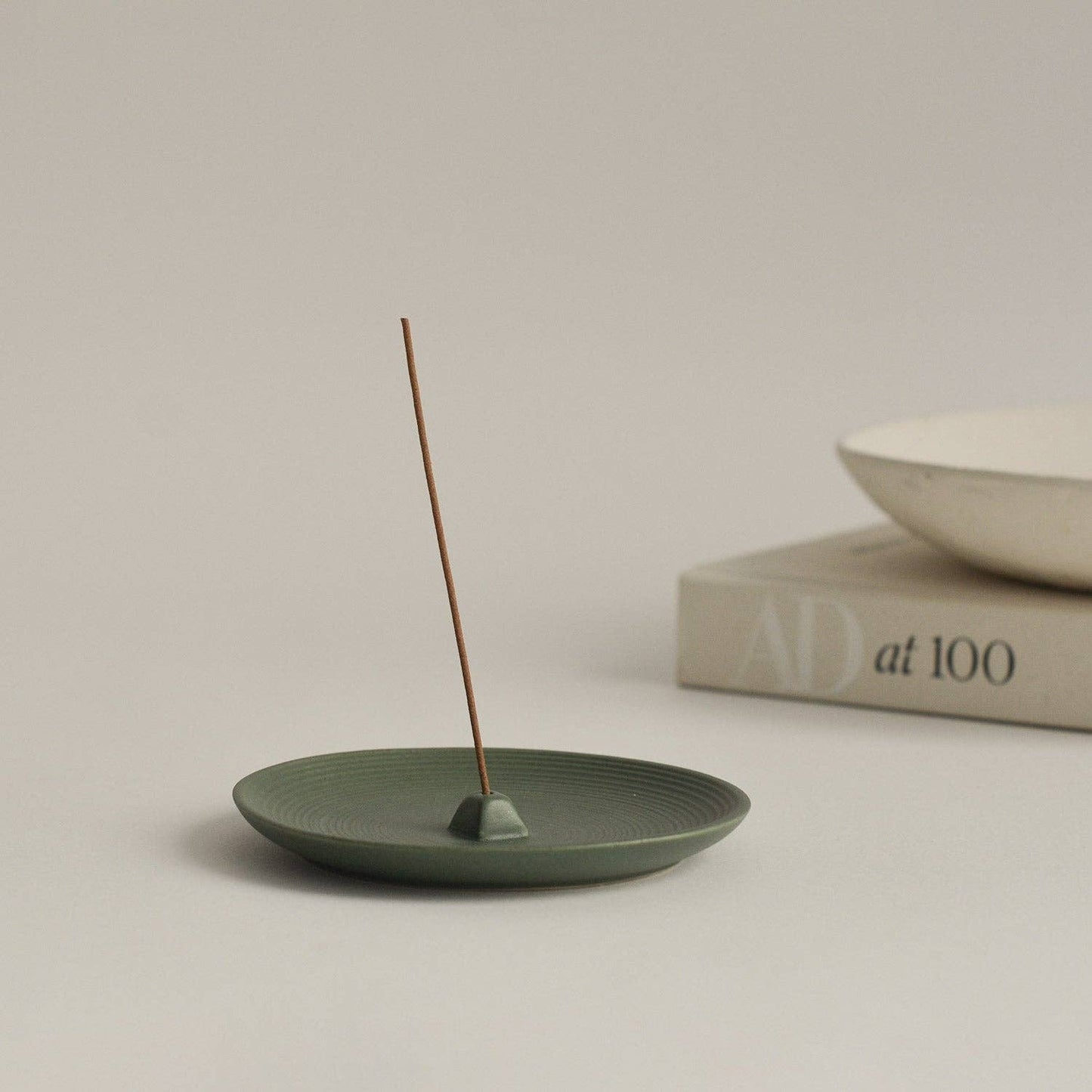 Green Ceramic Incense Holder