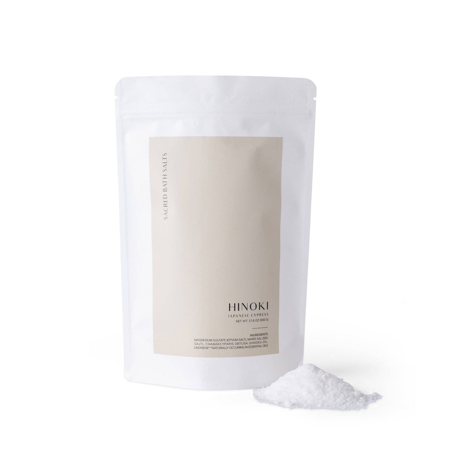 Hinoki Bath Salt – Epsom & Mediterranean Sea Salt Blend (500g)
