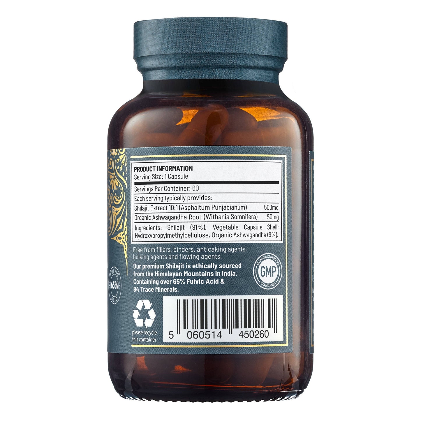 Shilajit and Ashwagandha | 60 Vegan Capsules