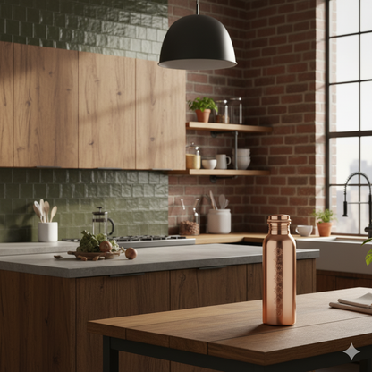 7 Chakra Etched Copper Water Bottle 500ml