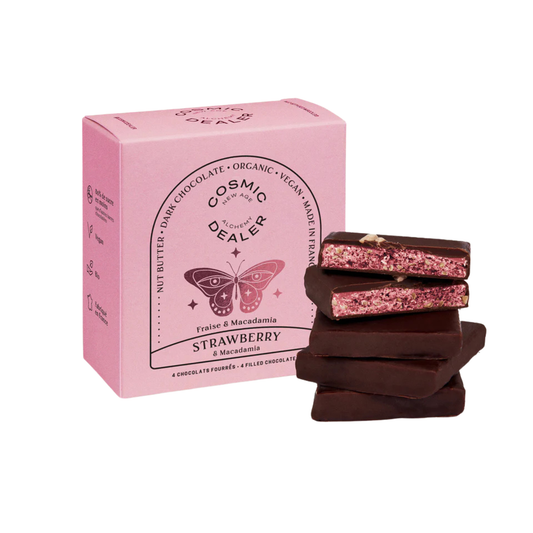 Box of 4 Nut Butter Chocolates - Strawberry & Macadamia