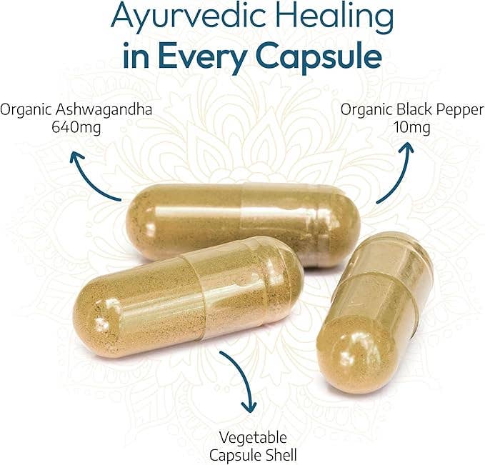 Organic Ashwagandha | 120 Vegan Capsules
