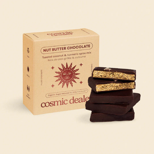 Box of 4 nut butter chocolates Toasted Coconut & Tumeric