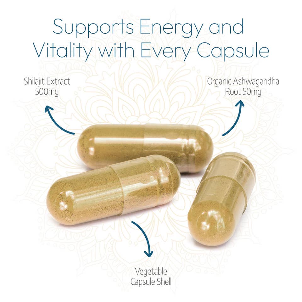 Shilajit and Ashwagandha | 60 Vegan Capsules