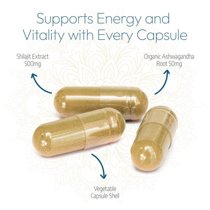 Shilajit and Ashwagandha | 60 Vegan Capsules