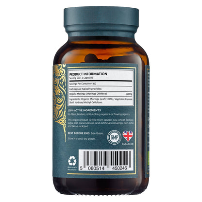 Organic Moringa | 120 Vegan Capsules