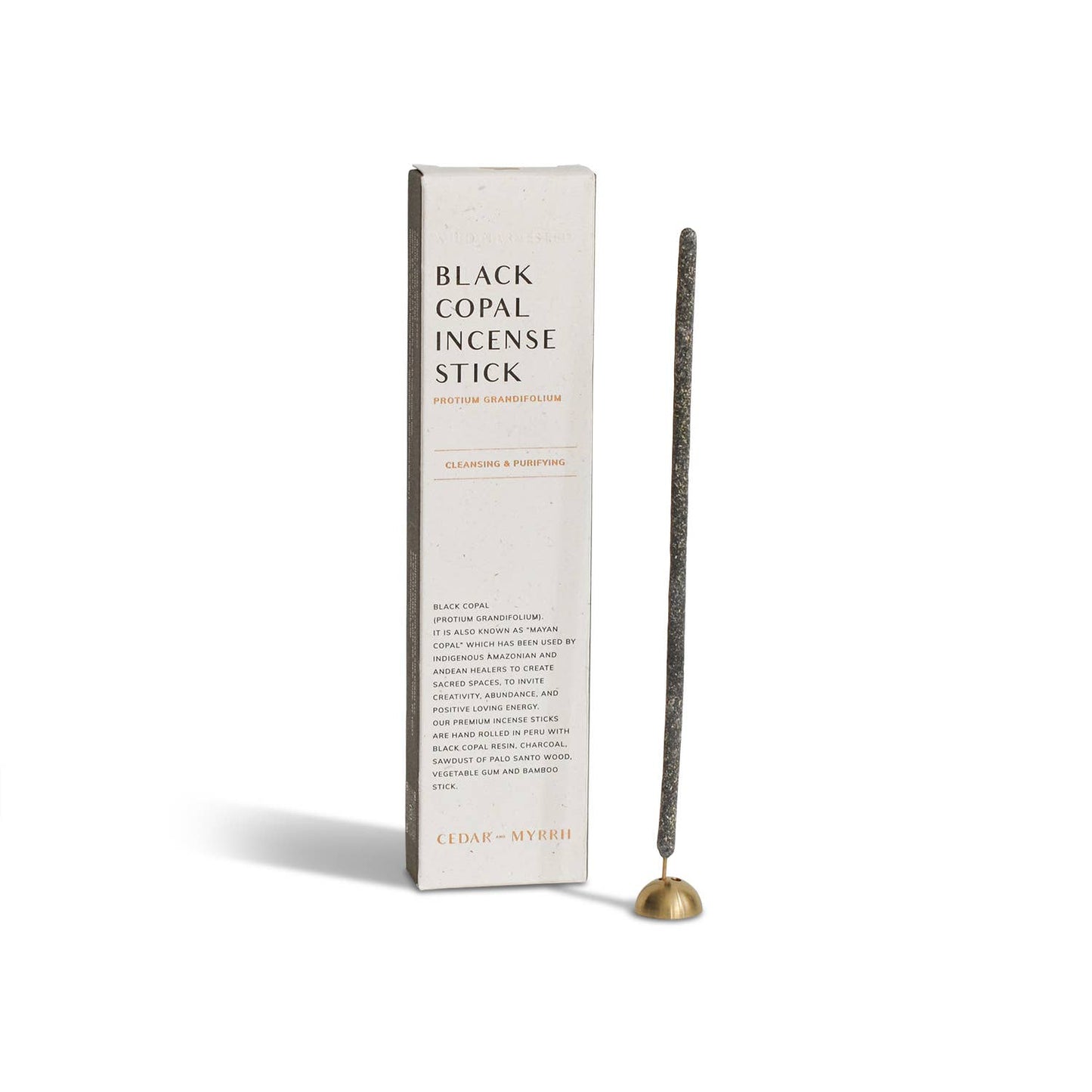 Black Copal Hand-Rolled Incense Stick