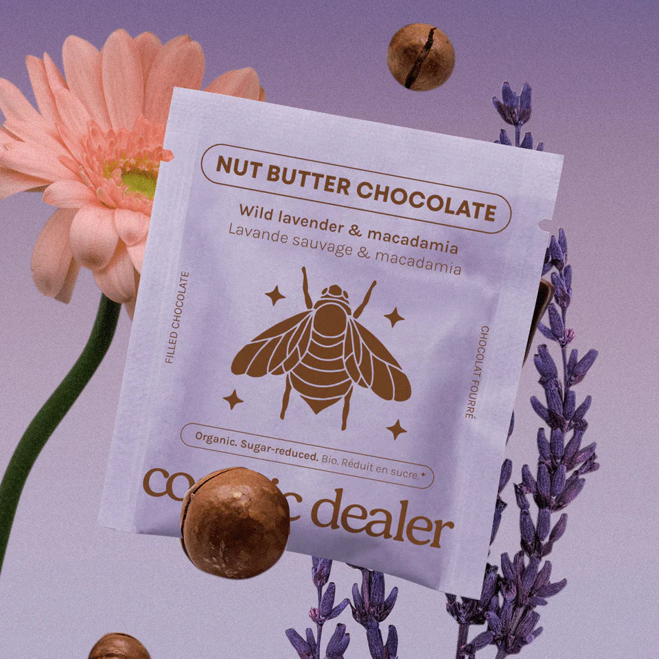 Box of 4 nut butter chocolates  Wild Lavender & Macadamia